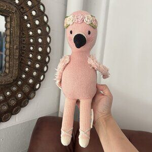 Cuddle And Kind Penelope Flamingo Pink Flowers 13” Stuff Animal Ballerina Plush